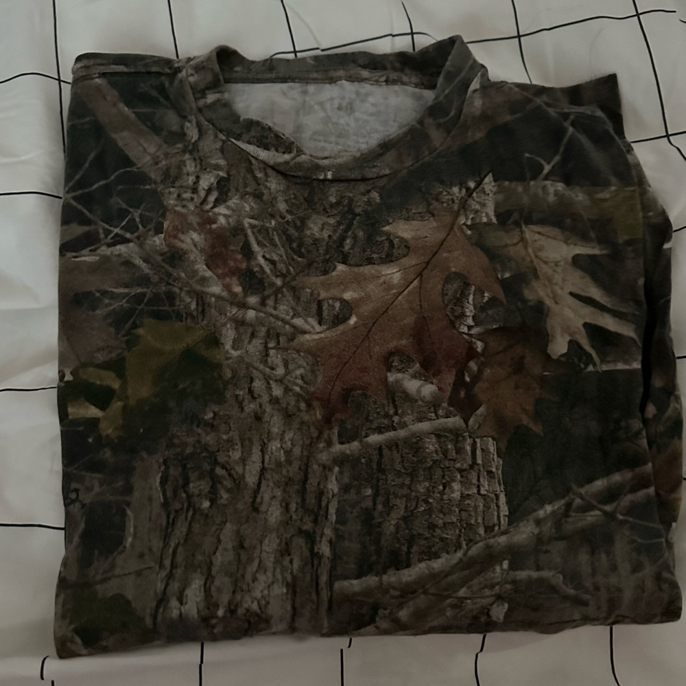 Small camo women’s oversized tee